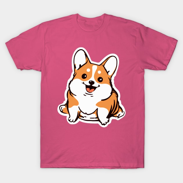 Corgi Puppy Cute Dog Lover Retro T-Shirt by BetterManufaktur